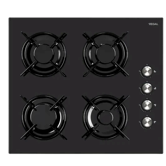Regal 60 Cm 4 Gözlü Gazlı Ankastre Ocak Siyah