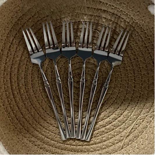 Paslanmaz Çelik 6'lı Küçük Pasta Çatal Seti