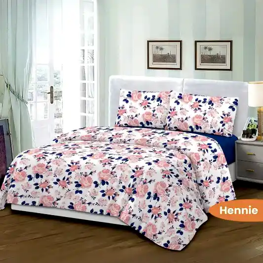 Hennie Mikro Saten Çift Kişilik Nevresim Takımı