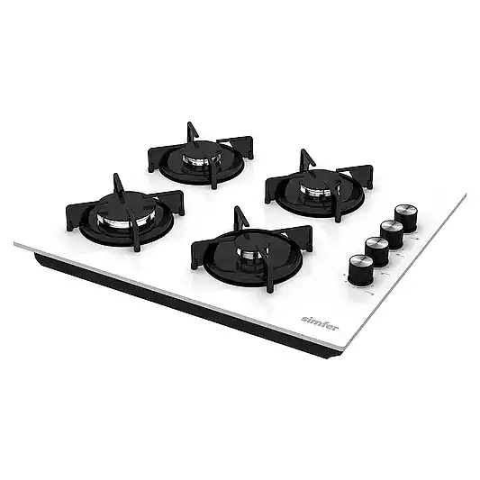 Simfer Oscar 60 Cm Set Üstü Ankastre Cam Ocak Beyaz