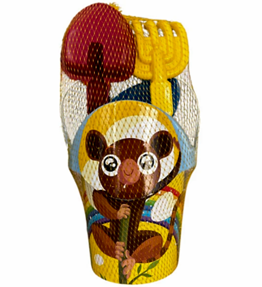 Koala & Korsan Desenli 30 Cm Kazma Kürek Tırmıklı Plaj Kova Set