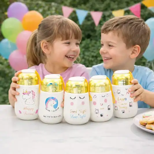 Seramik Follow Your Dreams Yazılı Desenli Gold Kapaklı Termos Bardak