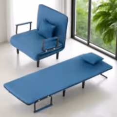 Katlanabilir 5 Pozisyonlu Yatağa Dönüştürülebilir Koltuk Mavi