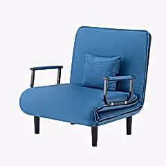 Katlanabilir 5 Pozisyonlu Yatağa Dönüştürülebilir Koltuk Mavi