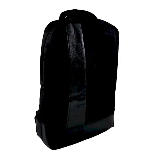 45x35 cm Dayanıklı Altı Deri Laptop Sırt Çantası Siyah