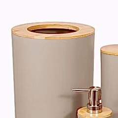 Banyo Paspas HEDİYELİ 6 Parça Banyo Aksesuar Seti Kapuçino