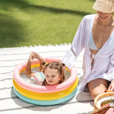 Intex 1-3 Yaş 61x22 Cm Renkli Bebek Havuzu