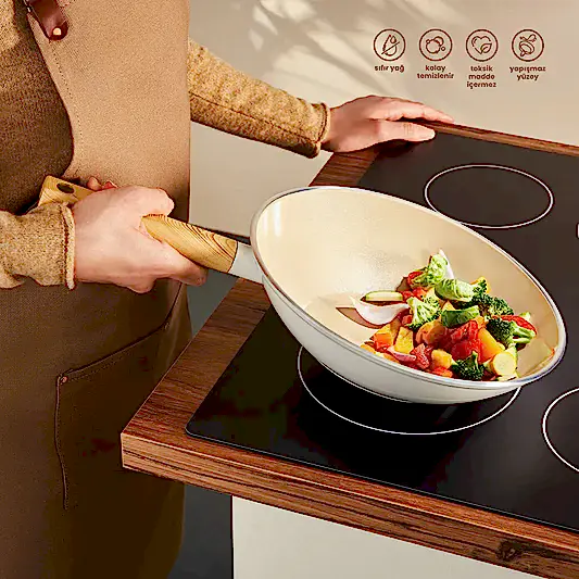 Emsan Swiss Crystal 28 Cm Wok Tavası