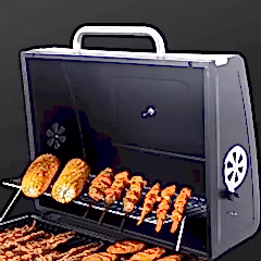 Ayarlanabilir Raflı Kömürlü Termometreli Barbekü Bahçe Izgarası Mangal