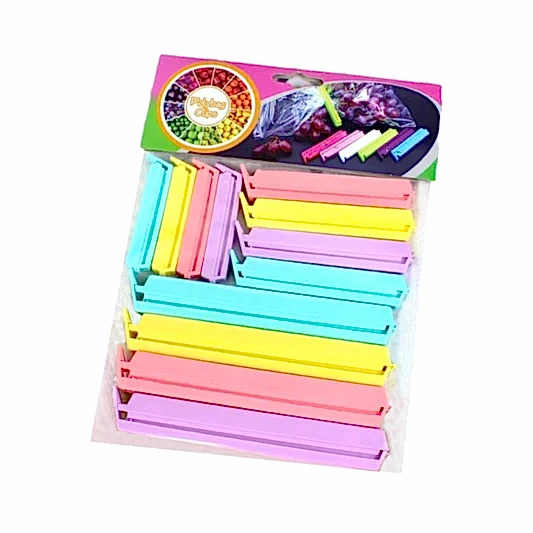 Üç Boy 12 Adet Poşet Klipsi Renkli