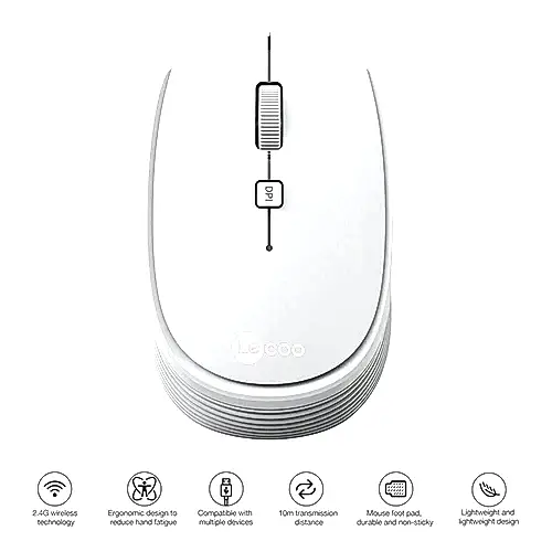 Lecoo Kablosuz Mouse Beyaz