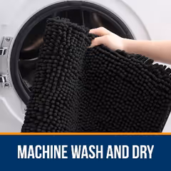 Banyo Paspas HEDİYELİ 6 Parça Banyo Aksesuar Seti Siyah