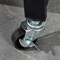 Tekerlekli Katlanabilir 5 Katlı Siyah Metal Raf 155x70x30 Cm