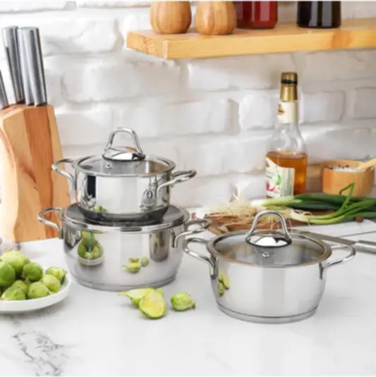 Schafer Eva 6 Parça Çelik Mini Tencere Seti Inox