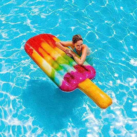 Intex 183x66 cm Gökkuşağı  Dondurma Deniz Yatağı