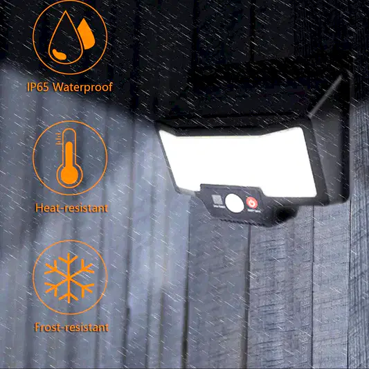 Güneş Enerjili 3 Aydınlatma Modlu COB LED Hareket Sensörlü Dış Mekan Lambası