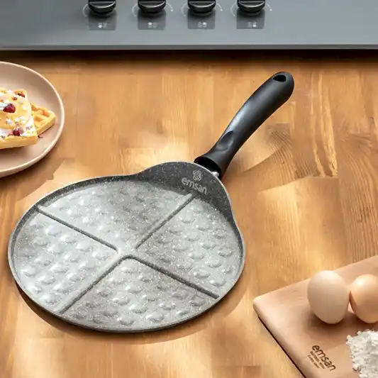 Emsan Rosa 26 Cm Granit Waffle Tavası