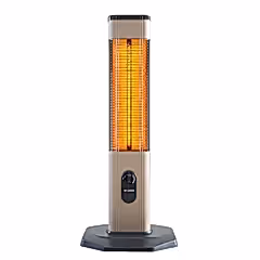 Ventino Ayaklı Elektrikli 2000 W Karbon Isıtıcı Soba Gümüş