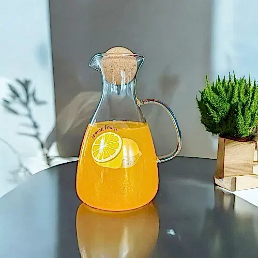 1800 ML Mantar Kapaklı Şık Cam Sürahi