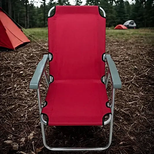 Oxford Kumaş Metal 59x52x84 Cm Sandalye Kırmızı