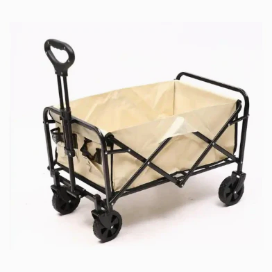 Katlanabilir 72x47 Cm Yardımcı Çok Amaçlı Araba Vagon Krem