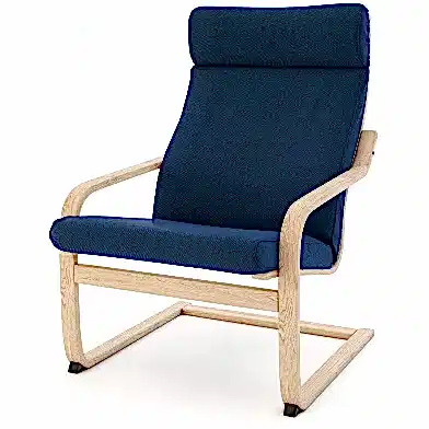 Ahşap 59x50x98 Cm Rahat Şönil Kumaşlı Koltuk Mavi