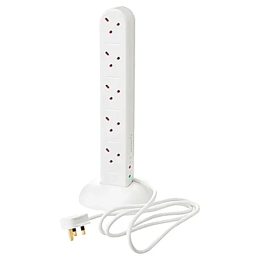 Status Standlı 10 Soketli 2m Uzatma Kablosu Beyaz