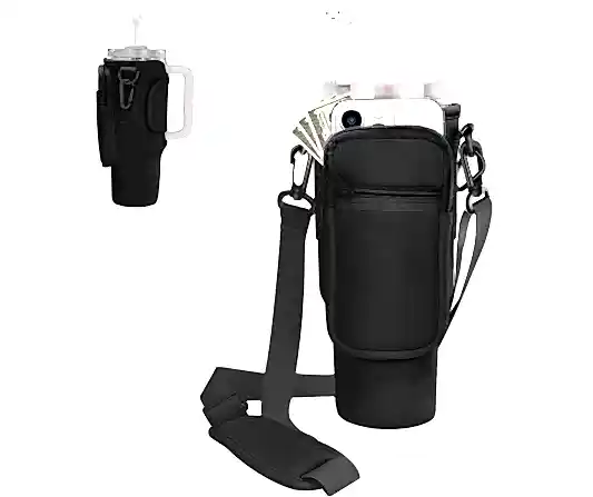 Omuz Askılı Telefon Tutuculu Stanley Termos Çantası Siyah