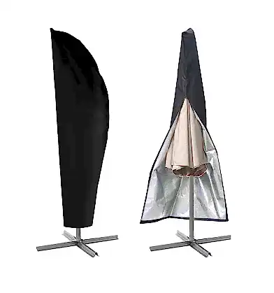 Anti UV Güneş ve Yağmurdan Koruyucu 265cm Şemsiye Kılıfı Siyah