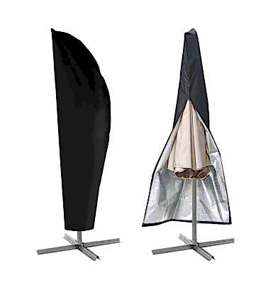 Anti UV Güneş ve Yağmurdan Koruyucu 280 cm Şemsiye Kılıfı Siyah