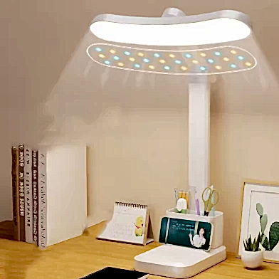 USB Type C Katlanabilir Kalemlikli Masa Lambası Beyaz