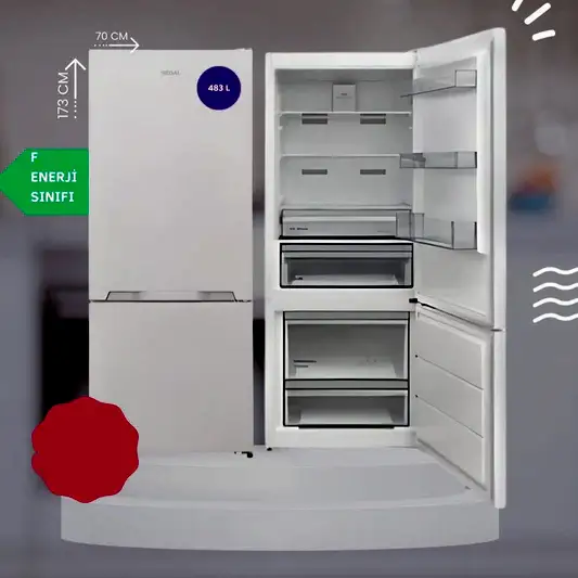 Regal 483 Lt NoFrost Kombi Buzdolabı Beyaz