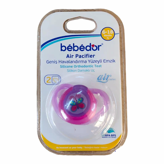 Bebedor Geniş Havalandırma Yüzeyli Emzik 6-18 Ay Pembe