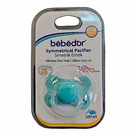 Bebedor Retro Simetrik Emzik Yassı Uç 6-18 Ay Yeşil