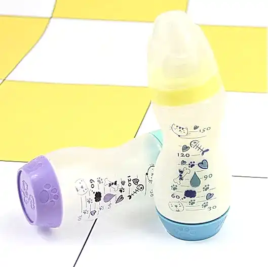 Yendidoğan Hayvan Plastik Emzirme Biberon Sarı