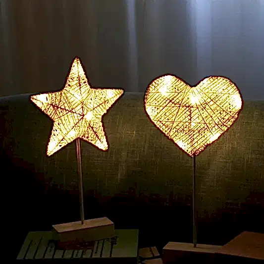 Dekoratif Led Masa Lambası Kalp