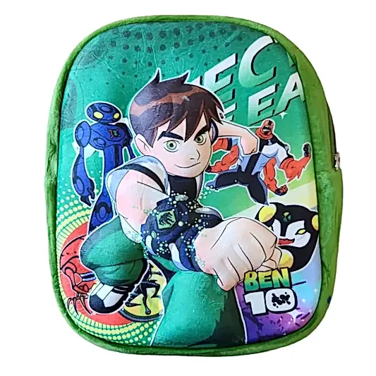 Ben10 Kabartmalı 32x 28 cm Okul Sırt Çantası Yeşil