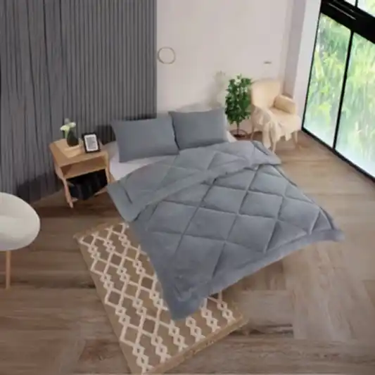 Welsoft Çift Kişilik Yorgan 195x215 cm Açık Gri