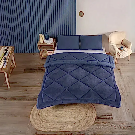 Welsoft Tek Kişilik Yorgan 155x215 cm Lacivert
