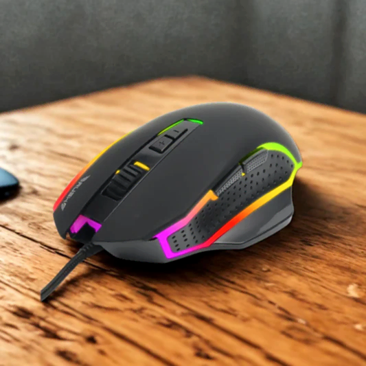 Rush Gloria RGB 2400DPI Makro Gaming Mouse Siyah