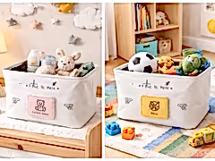 Çocuk Bebek Odası için Cırt Cırt Etiketi Değişebilen Saplı Organizer Kutu