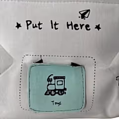 Çocuk Bebek Odası için Cırt Cırt Etiketi Değişebilen Saplı Organizer Kutu