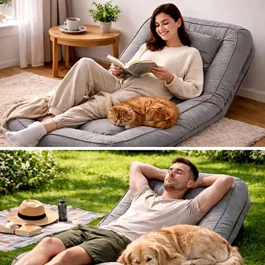 Modern Katlanır Kanepe Yatak 175x95 Cm Gri