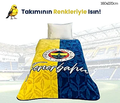 Lisanslı 1.5 Kişilik Taraftar Battaniyesi Fenerbahçe