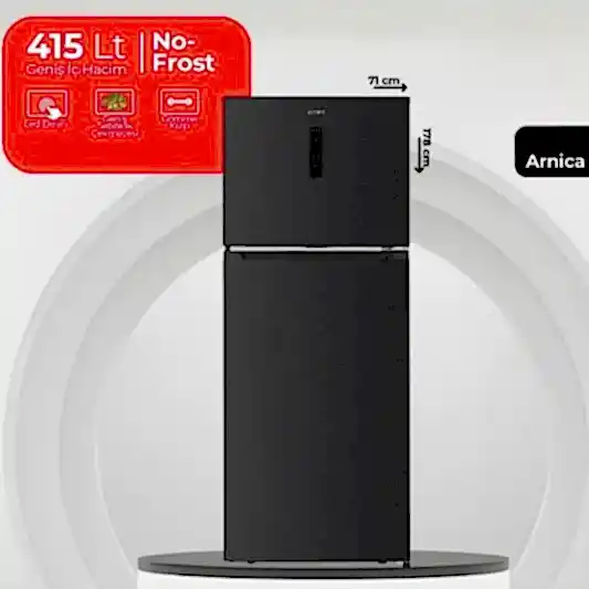 Arnica 415 Lt Geniş İç Hacim No Frost Buzdolabı