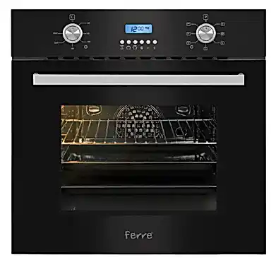 Ferre 7 Fonksiyonlu Dokunmatik LCD Ekran Fırın Siyah Cam Tasarım