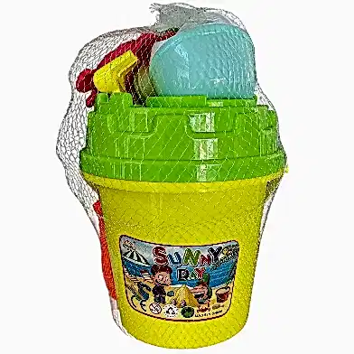 Sunny Day 30 Cm Kazma Kürek Tırmıklı Plaj Kova Seti Sarı