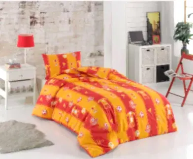 Galatasaray 1.5 Kişilik Lastikli Nevresim Takımı Sarı Kırmızı