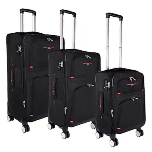 Yumuşak Yüzeyli Oxford Kumaş Şifreli Çok Bölmeli 3 Boy Bavul Valiz