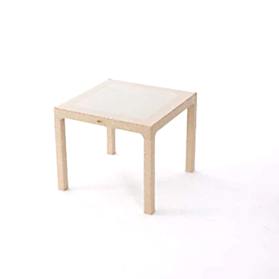 90x90 Cm Camlı Masa Kapuçino